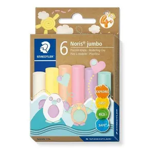 Modelína "Noris® Jumbo 842", 6 pastelových farieb, STAEDTLER 842P C6